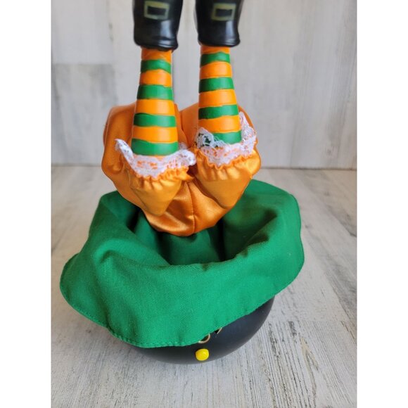 Gemmy Animated kicking witch cauldron Halloween prop - Picture 7 of 9